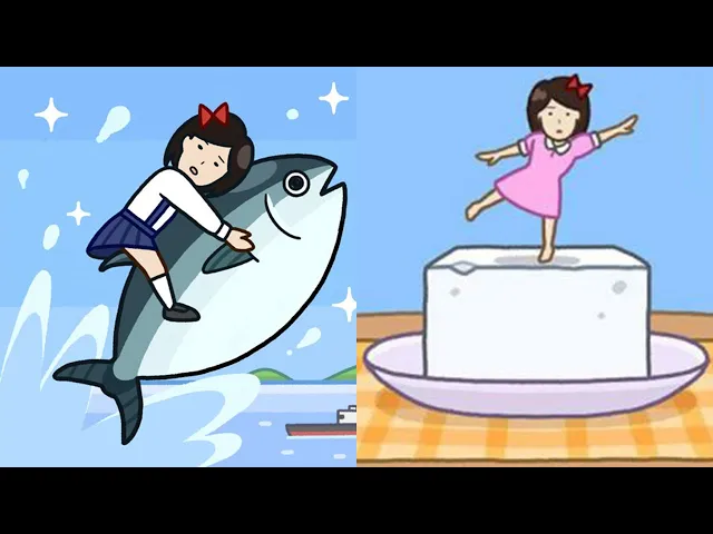 這美少女要逆天啦!兩款可愛搞怪手遊|豆腐女孩 & 金槍魚go!